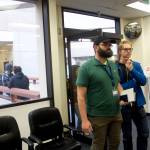 Mark Sabbatini / Juneau Empire
Garrett Lathrop and his son, Grant, wait in line at the Permanent Fund Dividend Division office in the State Office Building to learn why their first-ever dividends were not credited by direct deposit as requested. A steady steam of people arrived during the morning, but most inquires were resolved quickly.