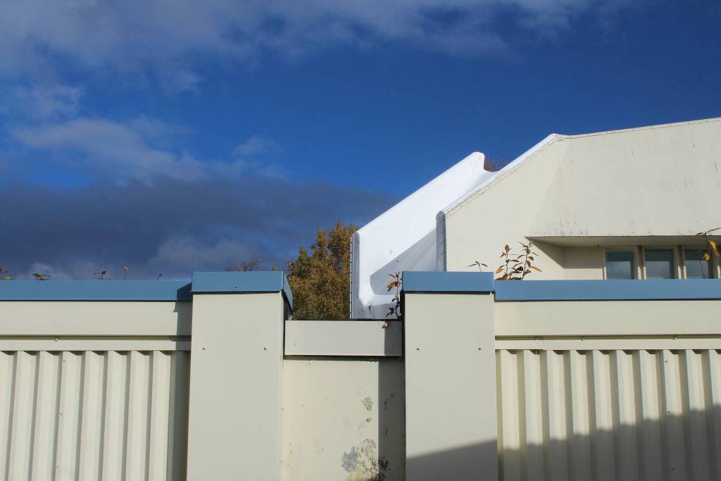 Saplings grow on the roof of Soldotna Montessori Charter School on Friday, Sept. 30, 2022, in Soldotna, Alaska. (Ashlyn OHara/Peninsula Clarion)