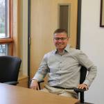 Kenai City Manager Paul Ostrander sits inside Kenai City Hall on Thursday, Sept. 29, 2022, in Kenai, Alaska. (Ashlyn OHara/Peninsula Clarion)