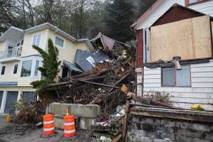 Clarise Larson/ Juneau Empire
City officials have deemed the citys contribution to the cleanup efforts complete. Further cleanup efforts are the responsibility of property owners.