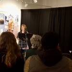 Elizabeth Chilson of Soldotna reads an excerpt of her first place fiction piece, Signe and the Snow, om October 2021 at Homer Council on the Arts as part of 24th Kenai Peninsula Writers Contest. (Photo provided)