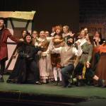 The cast of Something Rotten rehearse on Wednesday, Nov. 9, 2022, at Soldotna High School in Soldotna, Alaska. (Jake Dye/Peninsula Clarion)