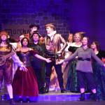 The cast of Something Rotten rehearse on Wednesday, Nov. 9, 2022, at Soldotna High School in Soldotna, Alaska. (Jake Dye/Peninsula Clarion)
