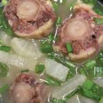 Oxtails are cooked with onions, garlic and daikon. (Photo by Tressa Dale/Peninsula Clarion)