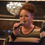 Soldotna Chamber of Commerce Executive Director Shanon Davis speaks during the Spark Soldotna Shark Tank Event on Friday, Nov. 18, 2022, at The Lone Moose Lodge in Soldotna, Alaska. (Jake Dye/Peninsula Clarion)