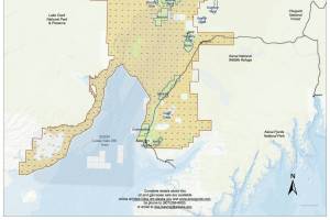 A map shows tracts available as part of an upcoming state oil and gas lease sale in Cook Inlet. (Map via Alaska Department of Natural Resources/Division of Oil and Gas)