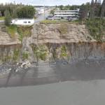 Erosion of the Kenai bluff. (Photo by Aidan Curtin courtesy Scott Curtin)