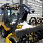 A city snowblower receives maintenance at the City of Kenais shop on Wednesday, Dec. 7, 2022, in Kenai, Alaska. (Ashlyn OHara/Peninsula Clarion)