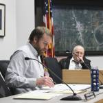 Soldotna Public Works Director Kyle Kornelis talks about the Soldotna field house project during a Soldotna City Council meeting on Wednesday, Dec. 14, 2022, in Soldotna, Alaska. (Ashlyn OHara/Peninsula Clarion)