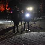 Skiiers take off down the trail during StarLight StarBright: A Winter Solstice Ski Event on Wednesday, Dec. 21, 2022 at the Kenai Golf Course in Kenai, Alaska.