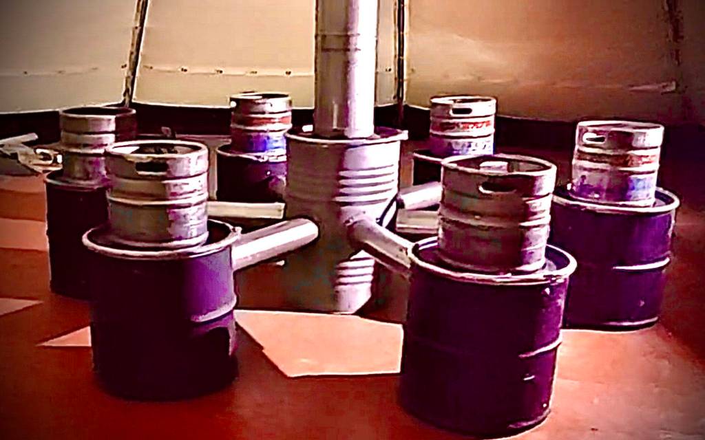 Six stoves set up last week in the ARK tent in Lviv, Ukraine. (Photo provided)