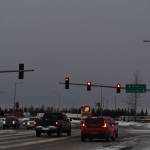 Dark clouds hang over Kenai, Alaska, on Monday, Dec. 26, 2022, seen from the parking lot of the Quality Inn in Kenai, Alaska. (Jake Dye/Peninsula Clarion)