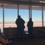 People wait for planes at Kenai Municipal Airport on Monday, Dec. 19, 2022 in Kenai, Alaska. (Ashlyn O'Hara/Peninsula Clarion)