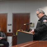 David Haeg speaks during the public hearing held as part of the selection process for a new Kenai Superior Court Judge on Monday, Jan. 23, 2023, at the Kenai Courthouse in Kenai, Alaska. (Jake Dye/Peninsula Clarion)
