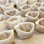 This vegan kimchi mandu uses crumbled extra-firm tofu as the protein. (Photo by Tressa Dale / Peninsula Clarion)