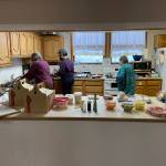 Volunteers ready for opening at Kenai United Methodist Food Pantry in Kenai, Alaska, on Monday, Jan. 23, 2022. (Photo courtesy Kenai United Methodist Food Pantry)