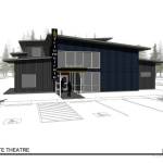An illustration shows the design of the Triumvirate Theatres proposed playhouse, via Kenai Planning Zoning commission packet.