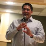 Mark Sabbatini / Juneau Empire
Anthony Mallott, Sealaskas chief executive officer, tells state lawmakers and other leaders at a legislative reception Wednesday night about the Alaska Native Corporations carbon credits program that has earned more than $100 million since 2016. Mallott said the company is willing offering to share its knowledge with state officials as the Alaska State Legislature considers carbon market proposals to help provide a stable revenue source.