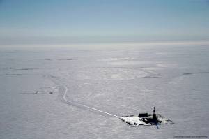 This 2019 aerial photo provided by ConocoPhillips shows an exploratory drilling camp at the proposed site of the Willow oil project on Alaskas North Slope. The Biden administration issued a long-awaited study on Wednesday, Feb. 1, 2023, that recommends allowing three oil drilling sites in the region of far northern Alaska. The move, while not final, has angered environmentalists who see it as a betrayal of President Joe Bidens pledges to reduce carbon emissions and promote green energy. (ConocoPhillips via AP)