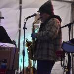 The Derek Poppin Band perform during Frozen RiverFest on Saturday, Feb. 18, 2023, at Soldotna Creek Park in Soldotna, Alaska. (Jake Dye/Peninsula Clarion)