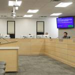 Nikiski Advisory Planning Commission Chairman Jason Ross testifies before the Kenai Peninsula Borough Assembly on Tuesday, Feb. 21, 2023 in Soldotna, Alaska. (Ashlyn OHara/Peninsula Clarion)