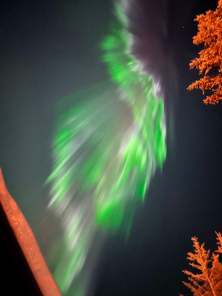 The aurora borealis as seen on Sunday, Feb. 26, 2023 in Kenai, Alaska. (Photo courtesy Rachel Karr)