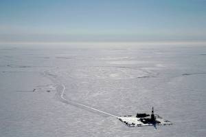 This 2019 aerial photo provided by ConocoPhillips shows an exploratory drilling camp at the proposed site of the Willow oil project on Alaskas North Slope. The Biden administration is weighing approval of a major oil project on Alaskas petroleum-rich North Slope that supporters say represents an economic lifeline for Indigenous communities in the region but environmentalists say is counter to Bidens climate goals. A decision on ConocoPhillips Alaskas Willow project, in a federal oil reserve roughly the size of Indiana, could come by early March 2023. (ConocoPhillips via AP, File)