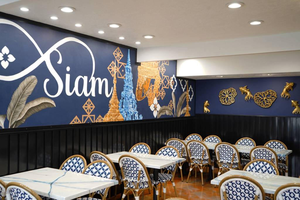The interior of the new Siam Noodles and Food location in Soldotna, Alaska is seen on Tuesday, March 28, 2023. (Jake Dye/Peninsula Clarion)