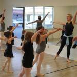 A ballet class practices at Diamond Dance Project in Soldotna, Alaska, on Wednesday, May 10, 2023. (Jake Dye/Peninsula Clarion)