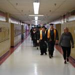 Kenai Peninsula College graduates proceed into the Renee C. Henderson Auditorium for Kenai Peninsula Colleges 53rd annual commencement on Thursday, May 11, 2023, in Kenai, Alaska. (Jake Dye/Peninsula Clarion)