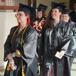 Kenai Peninsula College graduates proceed into the Renee C. Henderson Auditorium for Kenai Peninsula Colleges 53rd annual Commencement on Thursday, May 11, 2023, in Kenai, Alaska. (Jake Dye/Peninsula Clarion)