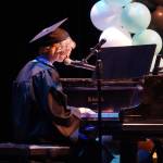 Lacie Triem perfrorms Dont Forget, by Toby Fox, during the Connections Homeschool graduation ceremony on Thursday, May 18, 2023, at Soldotna High School in Soldotna, Alaska. (Jake Dye/Peninsula Clarion)
