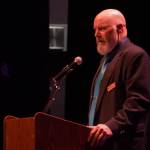 Connections Homeschool Principal Douglas Hayman speaks during the Connections Homeschool graduation ceremony on Thursday, May 18, 2023, at Soldotna High School in Soldotna, Alaska. (Jake Dye/Peninsula Clarion)