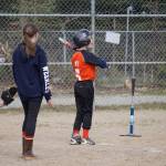 John Weekley readies at bat during a game of the Soldotna Little League Challenger Program at the Little League Fields in Soldotna, Alaska on Saturday, May 20, 2023. (Jake Dye/Peninsula Clarion)