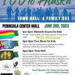 Poster for 100% Alaska Town Hall & Family Day (Photo courtesy Change 4 the Kenai)