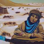 A painting by Charlotte Coots is part of Making Her Mark, the June show at the Kenai Art Center in Kenai, Alaska, on Tuesday, May 30, 2023. (Jake Dye/Peninsula Clarion)