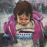 A painting by Abbey Ulen is part of Making Her Mark, the June show at the Kenai Art Center in Kenai, Alaska, on Tuesday, May 30, 2023. (Jake Dye/Peninsula Clarion)