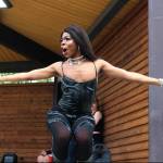 Drag queen Bequance performs at Soldotna Creek Park as part of Soldotna Pride in the Park on Saturday, June 3, 2023 in Soldotna, Alaska. (Ashlyn OHara/Peninsula Clarion)