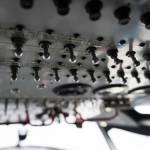 Aged controls are seen inside a large plane displayed at the Kenai Peninsula Air Fair on Saturday, June 10, 2023, at the Kenai Municipal Airport in Kenai, Alaska. (Jake Dye/Peninsula Clarion)