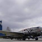 A large plane rests on the runway at the Kenai Peninsula Air Fair on Saturday, June 10, 2023, at the Kenai Municipal Airport in Kenai, Alaska. (Jake Dye/Peninsula Clarion)