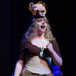 JLee Webster portrays Nala in a rehearsal of The Lion King Jr. in the Renee C. Henderson Auditorium in Kenai, Alaska, on Tuesday, June 6, 2023. (Jake Dye/Peninsula Clarion)