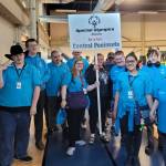 The Special Olympics Alaska Central Peninsula swim team stands together for a photo at the 2023 Special Olympics Alaska Summer Games at Dimond High School in Anchorage, Alaska. (Photo provided by Special Olympics Alaska Central Peninsula)
The Special Olympics Alaska Central Peninsula swim team stands together for a photo at the 2023 Special Olympics Alaska Summer Games at Dimond High School in Anchorage, Alaska. (Photo provided by Special Olympics Alaska Central Peninsula)