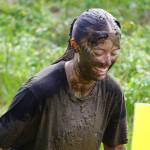 Rachel Richardson moves down the Tsalteshi Trails Porcupine Loop in Soldotna, Alaska, as she participates in the KDLL Mud Run on Friday, June 16, 2023. (Jake Dye/Peninsula Clarion)