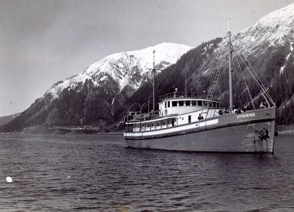 Photo courtesy of the Fenger Family Collection
This undated photo of the M.S. Hygiene plying Southeast Alaska waters was taken by J. Malcolm Greany for the Alaska Department of Health.