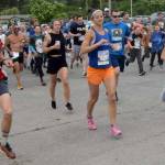 Runners participating in the Homer Spit Run 10K to the Bay begin the course at Homer High School on Saturday, June 24, 2023 in Homer, Alaska. (Delcenia Cosman/Homer News)