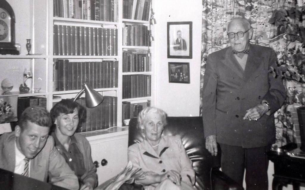 Between Alaska adventures  a year serving aboard the medical ship Hygiene and nine years living and working in Homer  John and Grace Fengers visited Johns parents, Katherine and Jorgen Fenger, in 1956 at their home in New York. (Photos courtesy of the Fenger Family Collection)