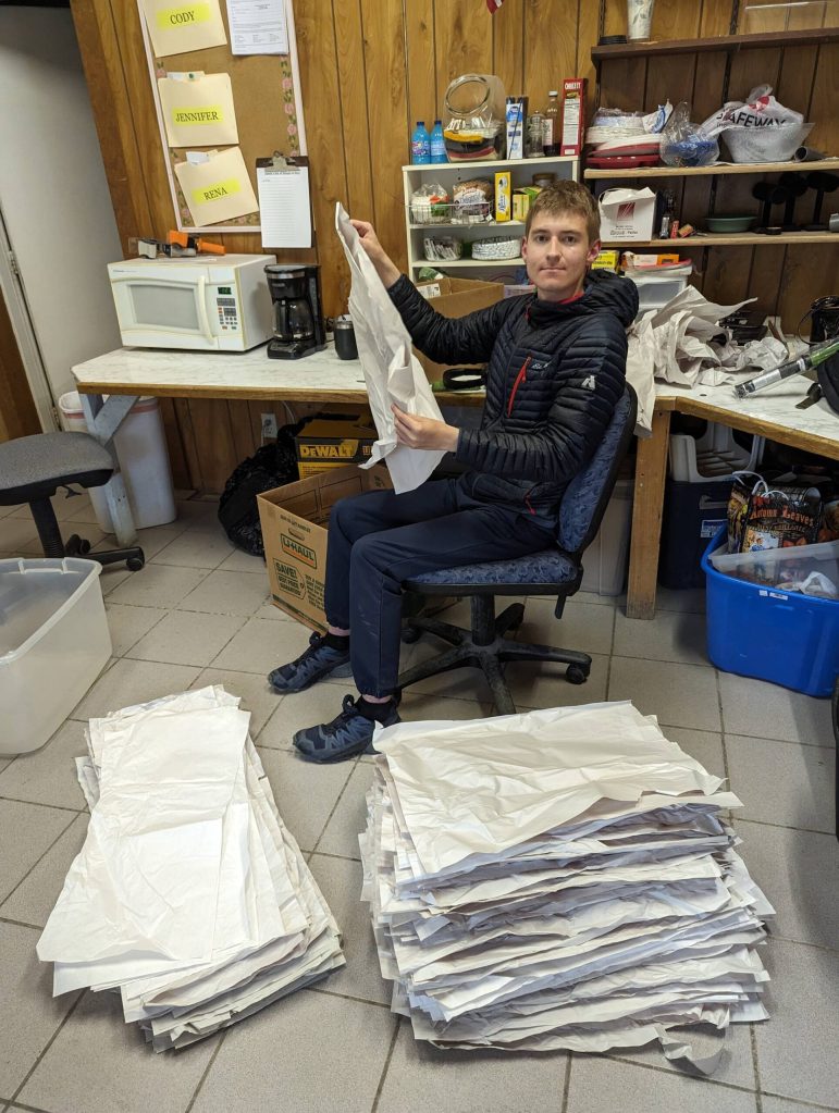 Boden White works at Bishops Attic, where he worked as part of KPBSDs Summer Work Program. (Courtesy photo)