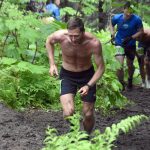 Anchorages Lars Arneson, a 2009 graduate of Cook Inlet Academy, competes in the mens Mount Marathon Race on Tuesday, July 4, 2023, in Seward, Alaska. (Photo by Jeff Helminiak/Peninsula Clarion)