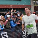 Fairbanks native David Norris wins the mens Mount Marathon Race on Tuesday, July 4, 2023, in Seward, Alaska. (Photo by Jeff Helminiak/Peninsula Clarion)