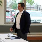 Rep. Justin Ruffridge, R-Soldotna, delivers opening remarks at a bill signing event at Twin Cities Veterinary Clinic on Thursday, July 6, 2023 in Soldotna, Alaska. (Ashlyn OHara/Peninsula Clarion)
